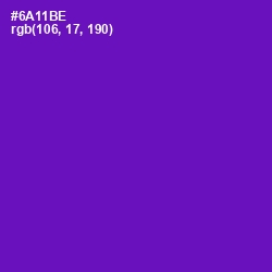 #6A11BE - Purple Color Image