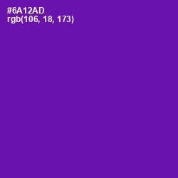 #6A12AD - Purple Color Image