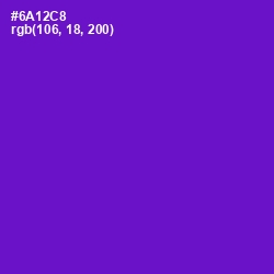 #6A12C8 - Purple Heart Color Image