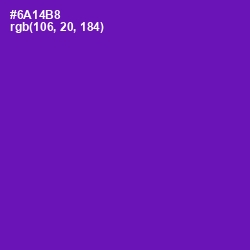 #6A14B8 - Purple Color Image