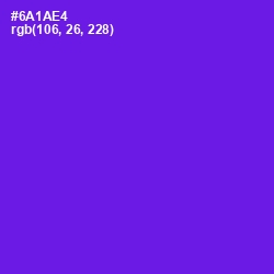 #6A1AE4 - Purple Heart Color Image