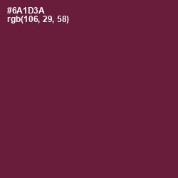 #6A1D3A - Claret Color Image