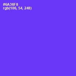 #6A36F8 - Purple Heart Color Image