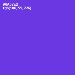 #6A37E2 - Purple Heart Color Image