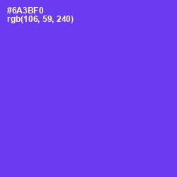 #6A3BF0 - Purple Heart Color Image