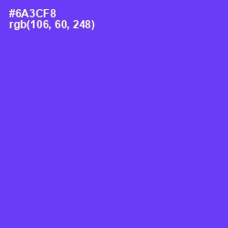 #6A3CF8 - Purple Heart Color Image