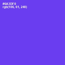 #6A3DF0 - Purple Heart Color Image