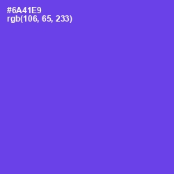 #6A41E9 - Fuchsia Blue Color Image