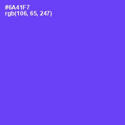 #6A41F7 - Fuchsia Blue Color Image