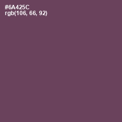 #6A425C - Eggplant Color Image