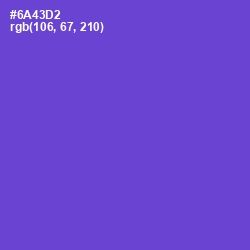 #6A43D2 - Fuchsia Blue Color Image