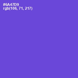 #6A47D9 - Fuchsia Blue Color Image