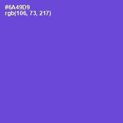 #6A49D9 - Fuchsia Blue Color Image