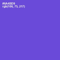 #6A4BD9 - Fuchsia Blue Color Image