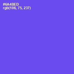 #6A4BED - Fuchsia Blue Color Image