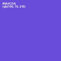 #6A4CDA - Fuchsia Blue Color Image