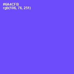 #6A4CFB - Royal Blue Color Image