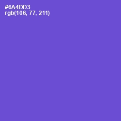 #6A4DD3 - Fuchsia Blue Color Image