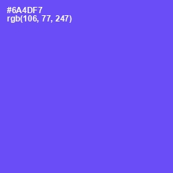 #6A4DF7 - Royal Blue Color Image
