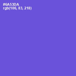 #6A53DA - Fuchsia Blue Color Image