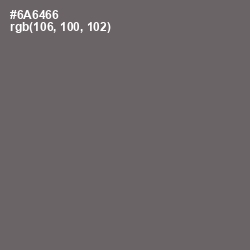 #6A6466 - Ironside Gray Color Image