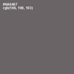 #6A6467 - Ironside Gray Color Image