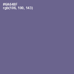 #6A648F - Rum Color Image