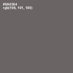 #6A6564 - Ironside Gray Color Image