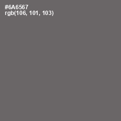 #6A6567 - Ironside Gray Color Image