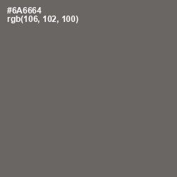 #6A6664 - Ironside Gray Color Image