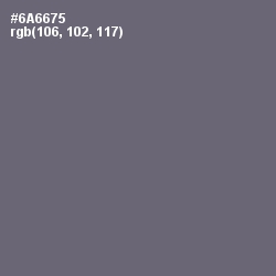 #6A6675 - Dolphin Color Image