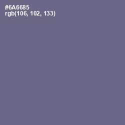 #6A6685 - Storm Gray Color Image