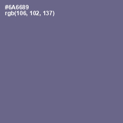 #6A6689 - Rum Color Image