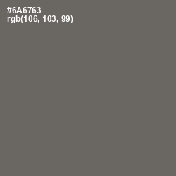 #6A6763 - Ironside Gray Color Image