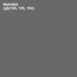 #6A6968 - Dove Gray Color Image
