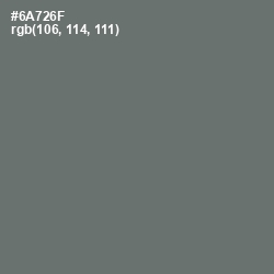 #6A726F - Dove Gray Color Image