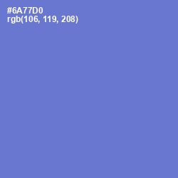 #6A77D0 - Moody Blue Color Image