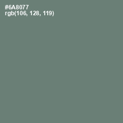 #6A8077 - Viridian Green Color Image