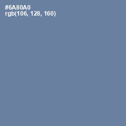 #6A80A0 - Bermuda Gray Color Image