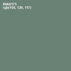 #6A8175 - Viridian Green Color Image