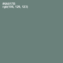 #6A817B - Viridian Green Color Image