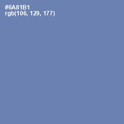 #6A81B1 - Bermuda Gray Color Image