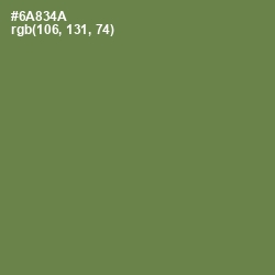 #6A834A - Glade Green Color Image