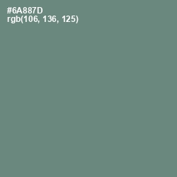 #6A887D - Viridian Green Color Image