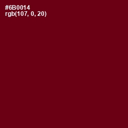 #6B0014 - Venetian Red Color Image