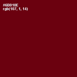 #6B010E - Rosewood Color Image