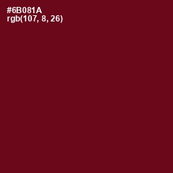 #6B081A - Dark Tan Color Image