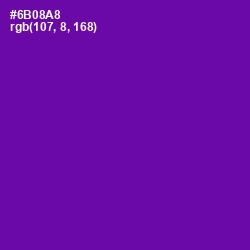 #6B08A8 - Purple Color Image