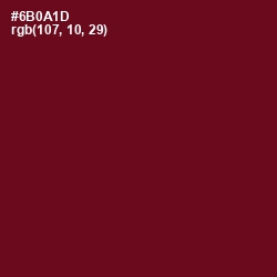 #6B0A1D - Dark Tan Color Image