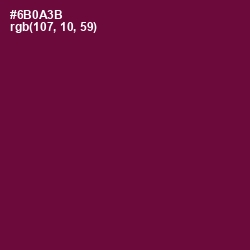 #6B0A3B - Tyrian Purple Color Image